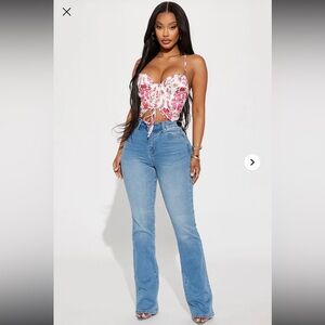Fashion Nova Houston curvy stretch bootcut jean XS